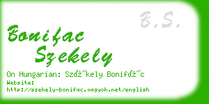 bonifac szekely business card